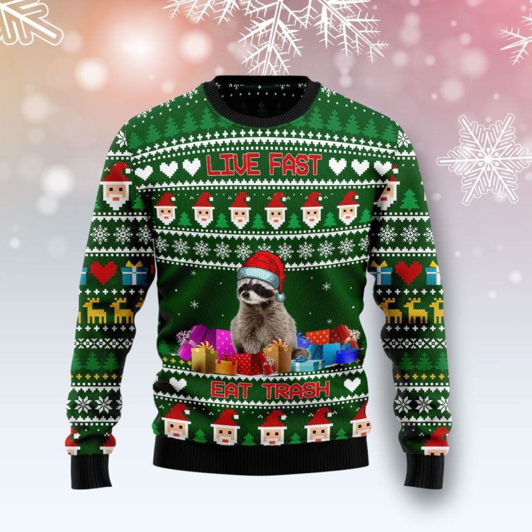 Raccoon Eat Trash Christmas Christmas Wool Sweater