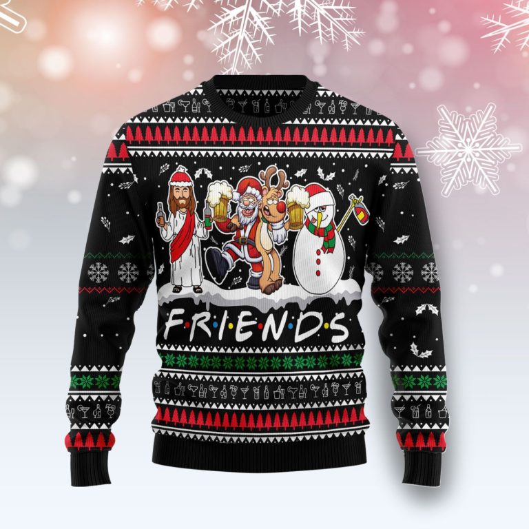 Santa Claus Jesus Friend Christmas Wool Sweater
