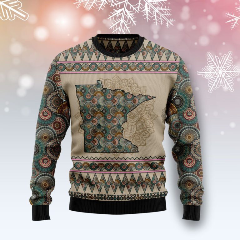 Minnesota Mandala Christmas Wool Sweater