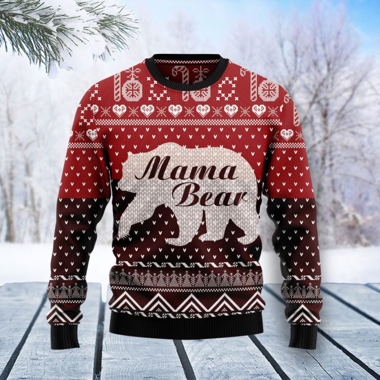 Mama Bear Christmas Wool Sweater