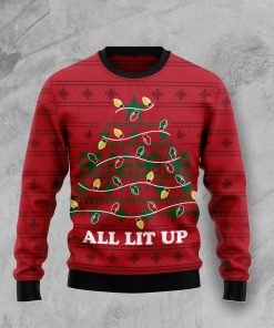 All Lit Up Noel Tree Christmas Wool Sweater