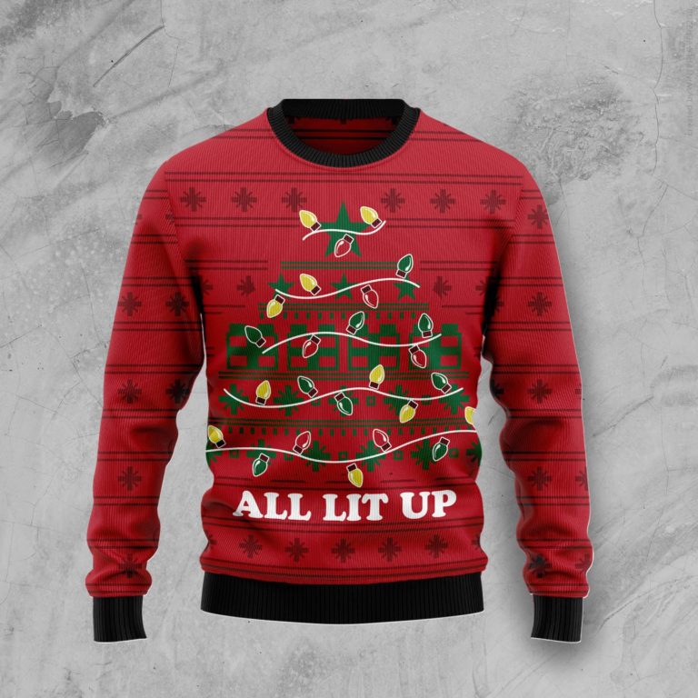 All Lit Up Noel Tree Christmas Wool Sweater