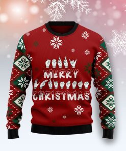 Sign Language Merry Christmas Christmas Wool Sweater