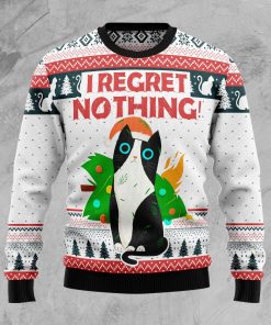 I Regret Nothing Cat Christmas Wool Sweater