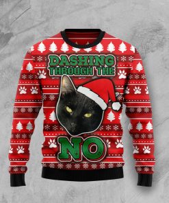 Black Cat Christmas Wool Sweater