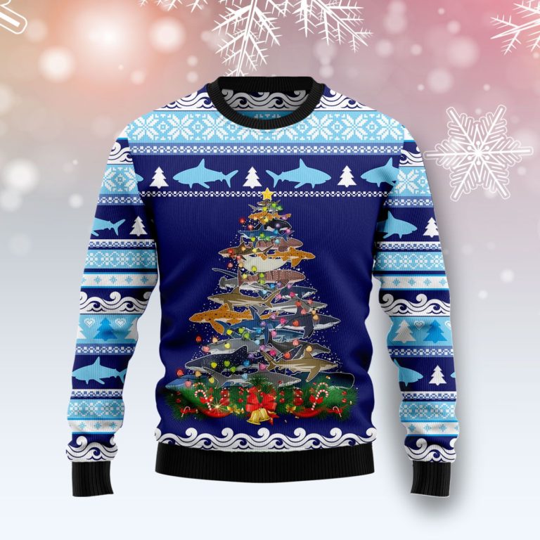 Shark Christmas Tree Christmas Wool Sweater