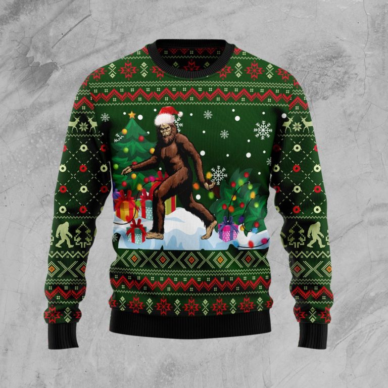 Big Foot Xmas Christmas Wool Sweater