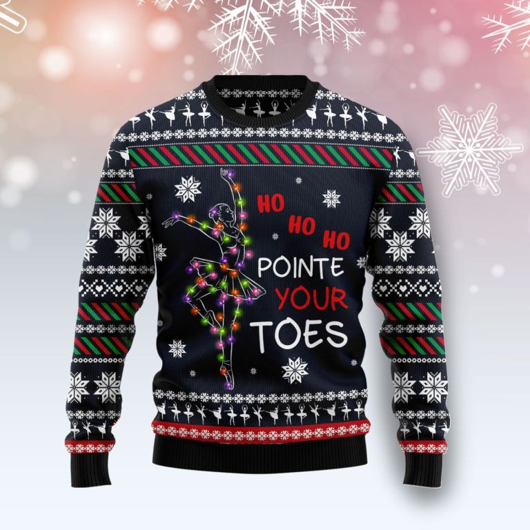 Ballet Pointe Your Toes Christmas Wool Sweater