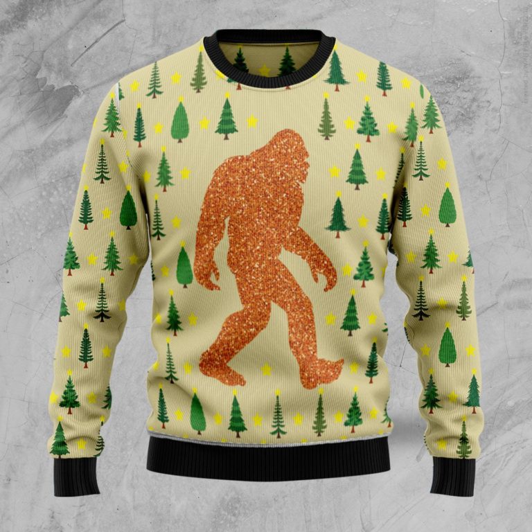 Bigfoot Sasquatch Christmas Wool Sweater