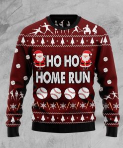 Baseball Hoho Home Run Christmas Wool Sweater