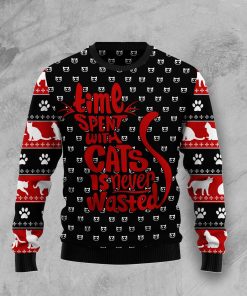 Time With Cat Christmas Christmas Wool Sweater