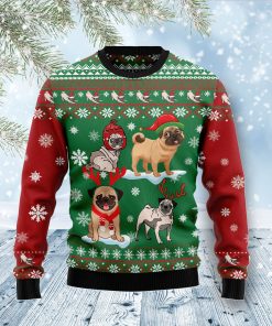 Pug Snow Day Christmas Wool Sweater
