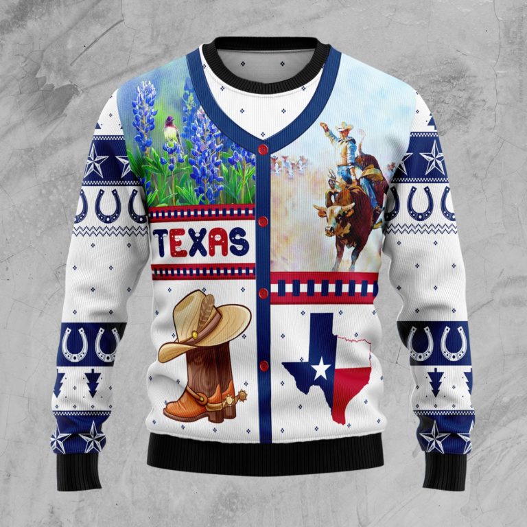 Awesome Texas Christmas Wool Sweater