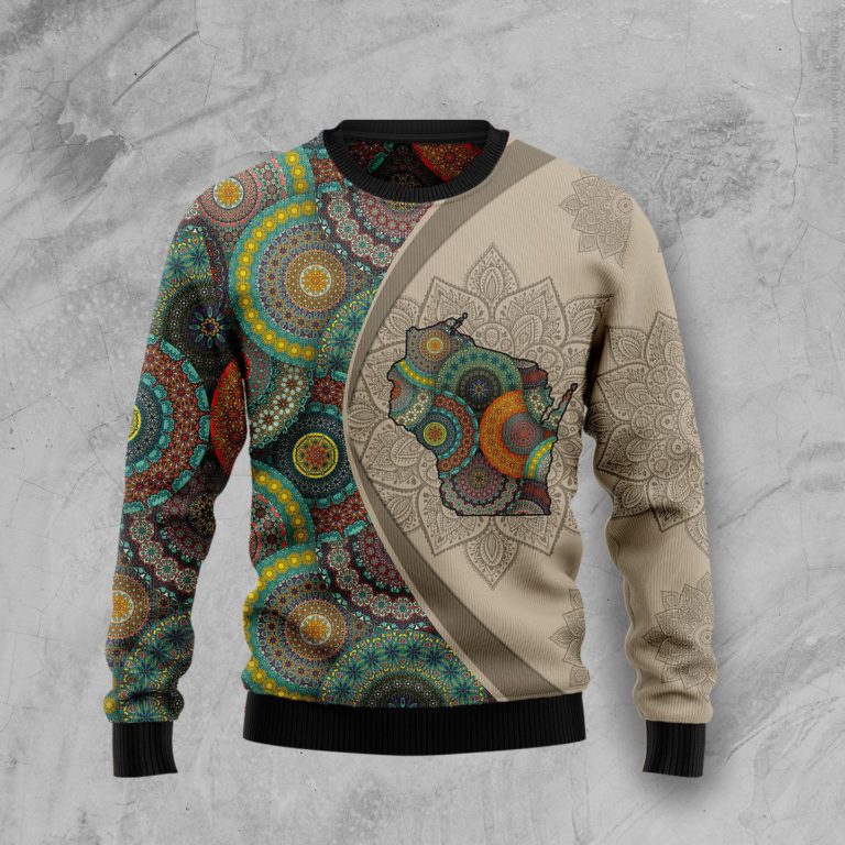 Wisconsin Mandala Christmas Wool Sweater