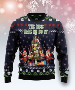 The Wine Make Me Do It Christmas Wool Sweater