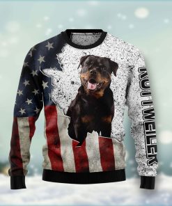 American Rottweiler Christmas Wool Sweater