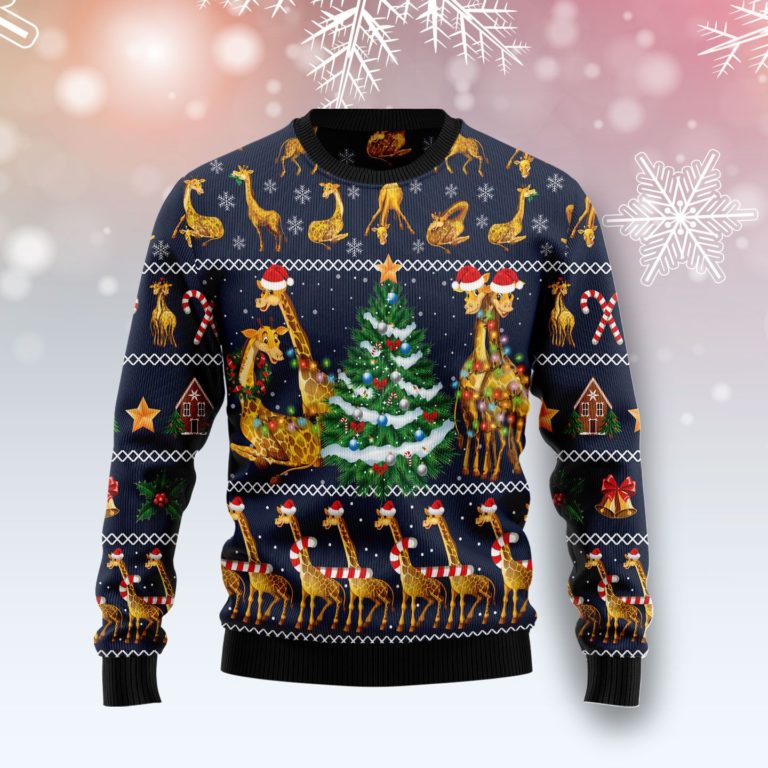 Love Giraffe Christmas Wool Sweater
