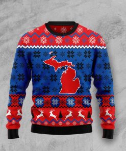 Sweet Home Michigan Christmas Wool Sweater