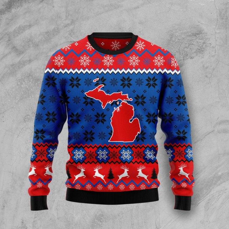 Sweet Home Michigan Christmas Wool Sweater