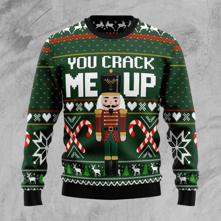 You Crack Me Up Nutcracker Christmas Wool Sweater
