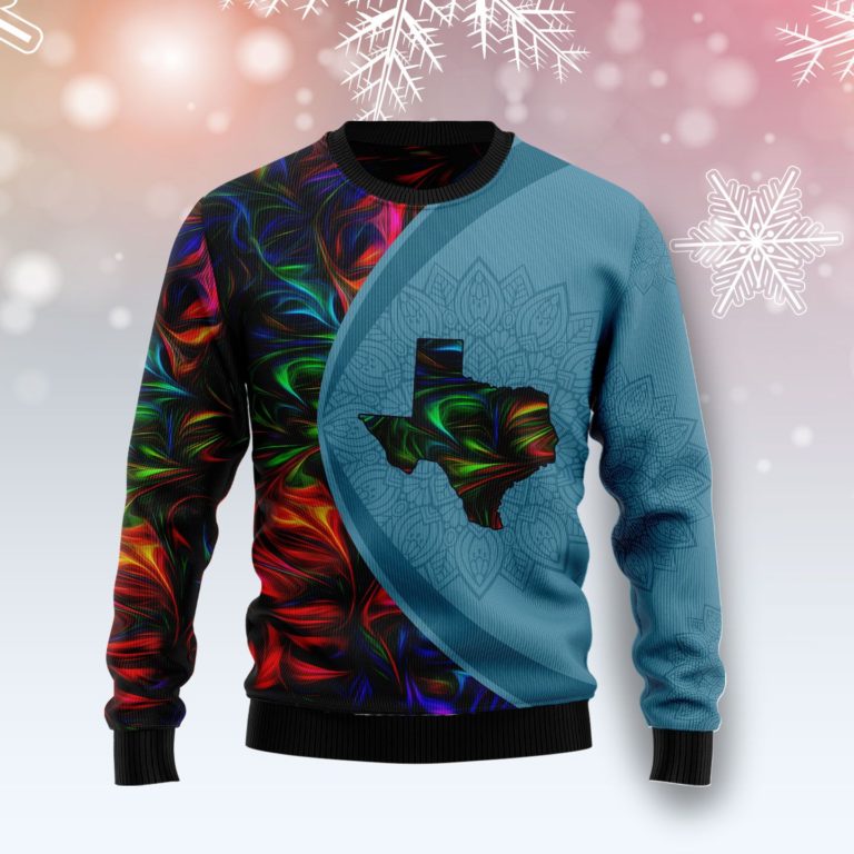 Texas Fractal Pattern Christmas Wool Sweater
