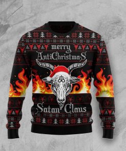 Satan Claus Merry Christmas Christmas Wool Sweater Satan Claus Merry Christmas Christmas Wool Sweater