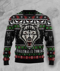 Awesome Wolf Christmas Wool Sweater