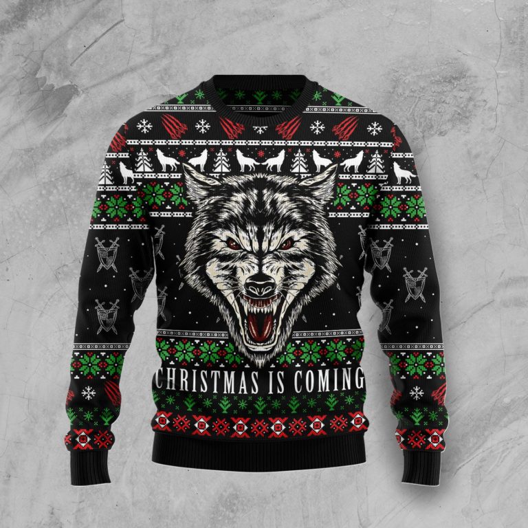Awesome Wolf Christmas Wool Sweater