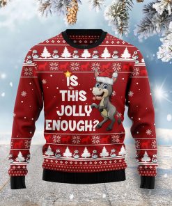 Is This Jolly Enough Donkey Christmas Wool Sweater