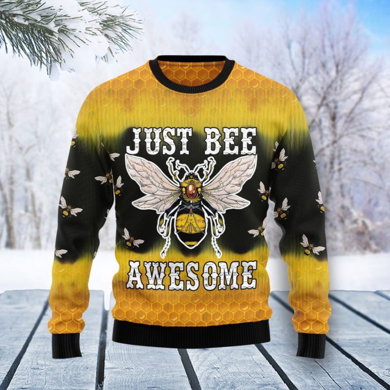 Bee Tie Dye Christmas Wool Sweater
