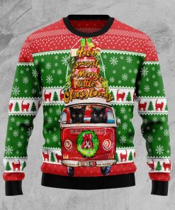 Black Cat Little Christmas Christmas Wool Sweater Black Cat Little Christmas Christmas Wool Sweater