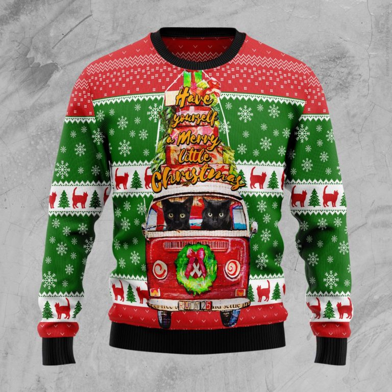 Black Cat Little Christmas Christmas Wool Sweater