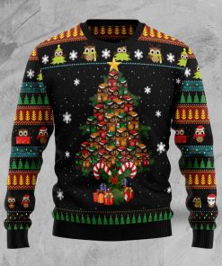 Owl Christmas Tree Christmas Wool Sweater