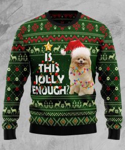 Pomeranian Jolly Christmas Wool Sweater
