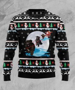 Newfoundland Santa On Highway Christmas Wool Sweater