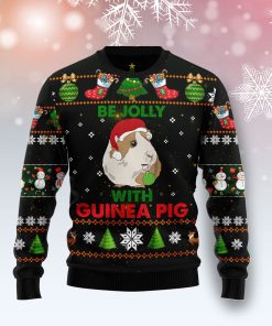 Guinea Pig Be Jolly Christmas Wool Sweater