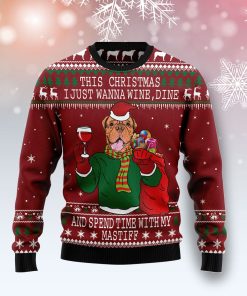 Spend Time With My Mastiff Christmas Wool Sweater