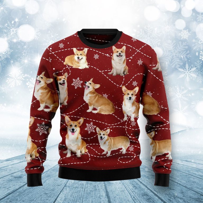 Pembroke Welsh Corgi Xmas Christmas Wool Sweater