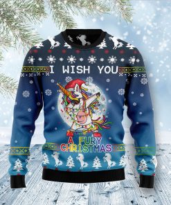 Unicorn Fury Christmas Wool Sweater