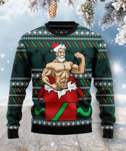 Santa Gymnastic Christmas Wool Sweater