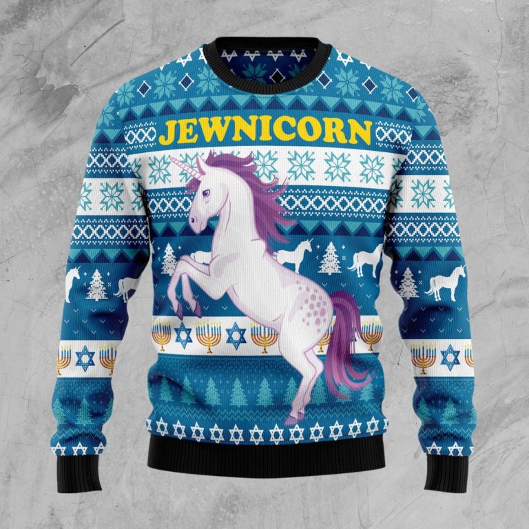 Jewinicorn Christmas Wool Sweater