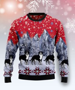 Bernese Mountain Dog Snow Christmas Wool Sweater