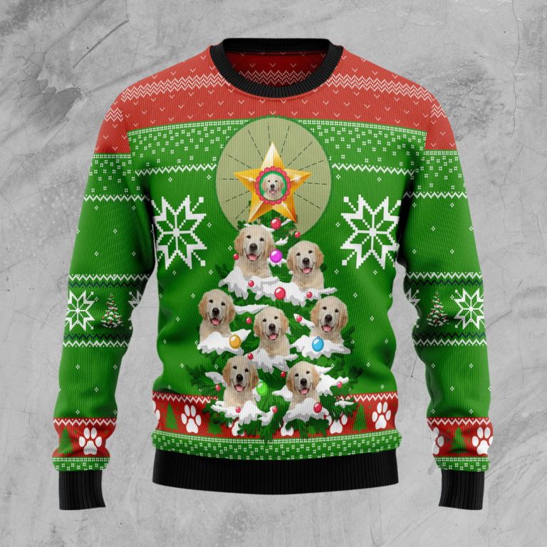Labrador Retriever Pine Christmas Wool Sweater