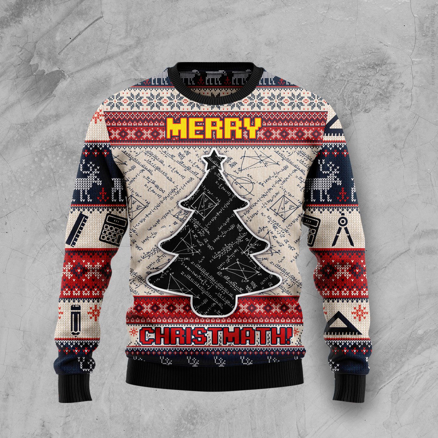 Merry Christmath Christmas Wool Sweater - RobinPlaceFabrics