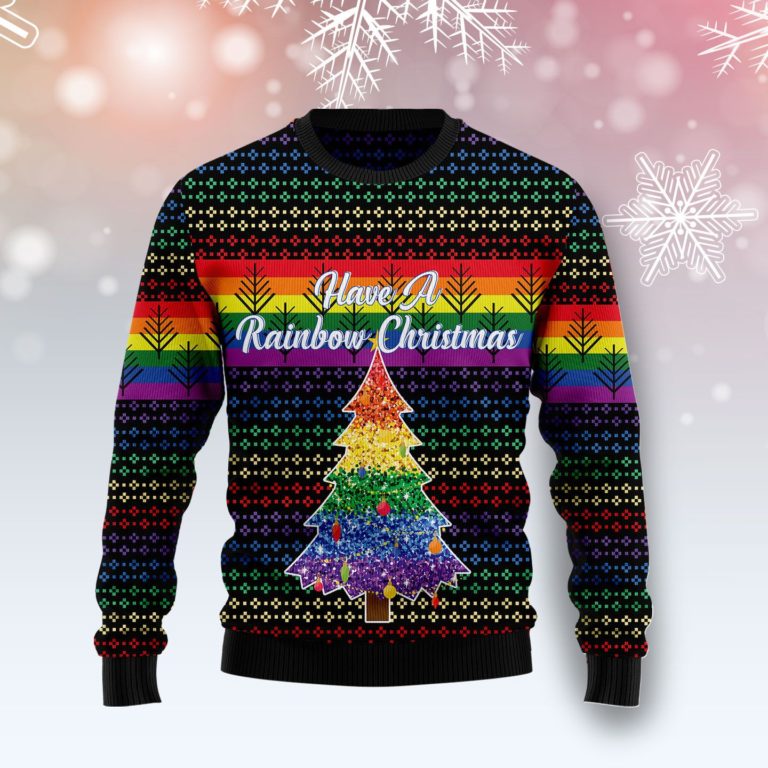 LGBT Rainbow Christmas Wool Sweater