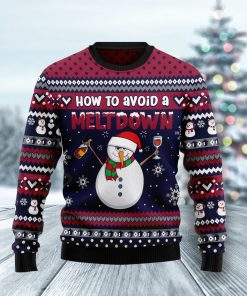 Red Wine Snowman How To Avoid A Meltdown Christmas Wool Sweater