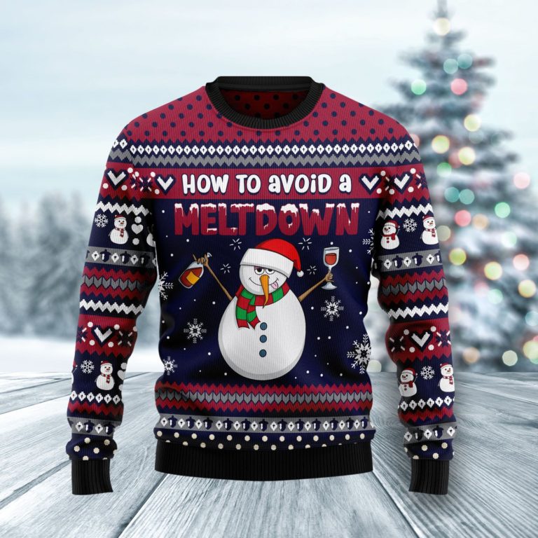 Red Wine Snowman How To Avoid A Meltdown Christmas Wool Sweater