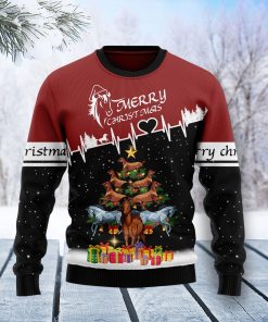 Horse Christmas Tree Christmas Wool Sweater