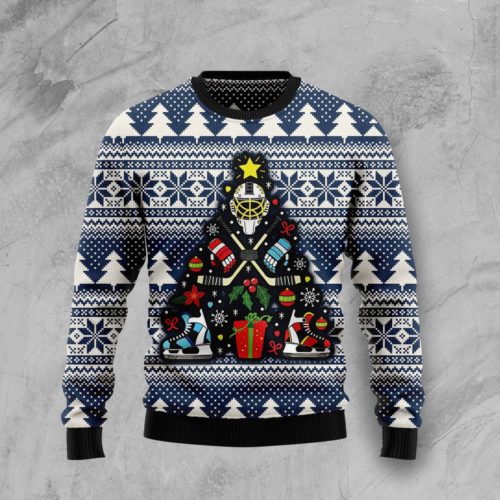 Hockey Christmas Wool Sweater | RobinPlaceFabrics | Reviews on Judge.me