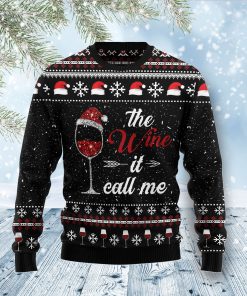 The Wine It Call Me Christmas Wool Sweater